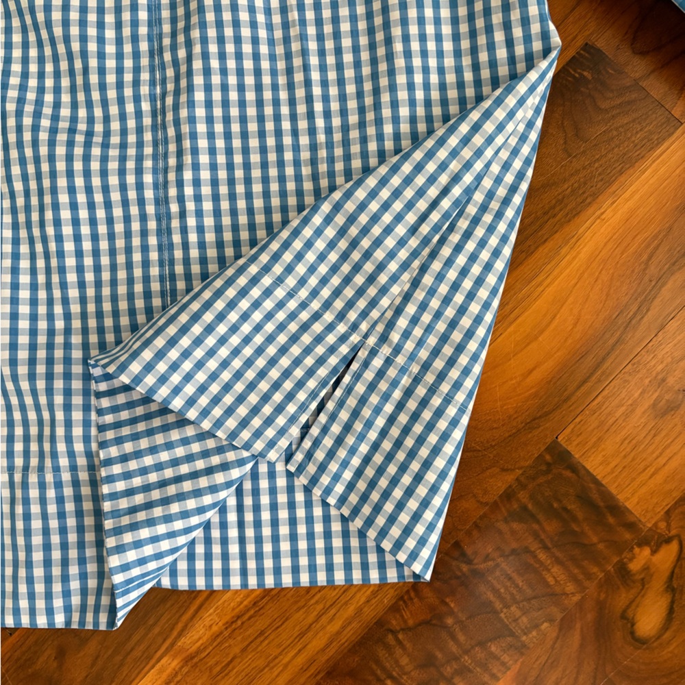 Tuckernuck, Blue & White Gingham Stand Collar Blouse Women’s, ECU - Picture 7 of 14